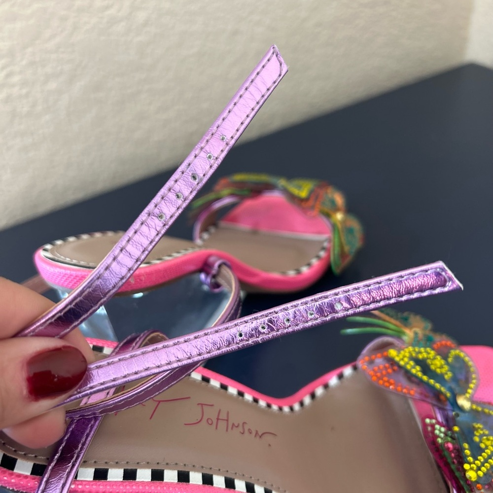 Betsey Johnson Clear Butterfly Wedges - Size 5.5 - Picture 4 of 10